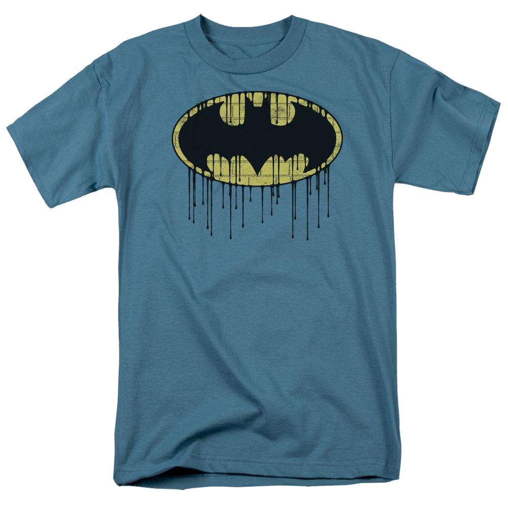 Batman Dripping Brick Wall Shield - Men's Regular Fit T-Shirt Men's Regular Fit T-Shirt Batman