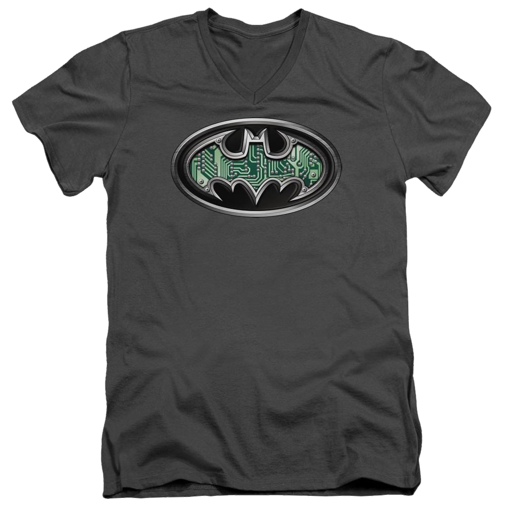Batman Circuitry Shield - Men's V-Neck T-Shirt Men's V-Neck T-Shirt Batman