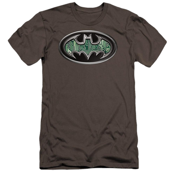 Batman Circuitry Shield - Men's Premium Slim Fit T-Shirt Men's Premium Slim Fit T-Shirt Batman