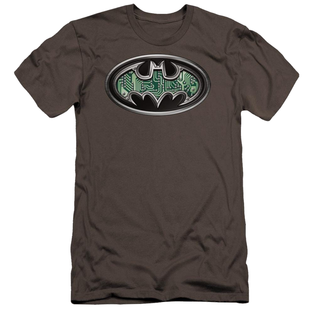 Batman Circuitry Shield - Men's Premium Slim Fit T-Shirt Men's Premium Slim Fit T-Shirt Batman