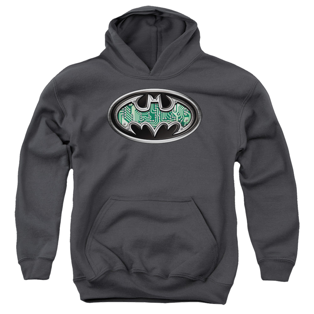 DC Batman Circuitry Shield - Youth Hoodie Youth Hoodie (Ages 8-12) Batman