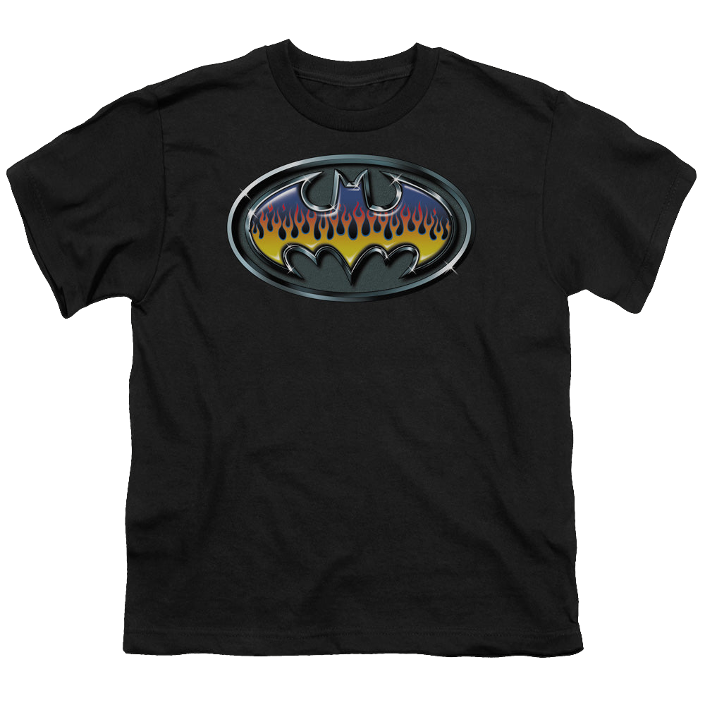 DC Batman Hot Rod Shield - Youth T-Shirt Youth T-Shirt (Ages 8-12) Batman