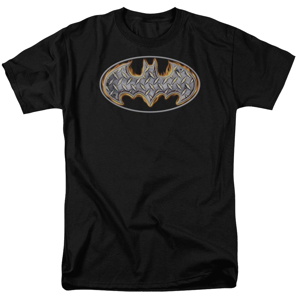 Batman Steel Fire Shield - Men's Regular Fit T-Shirt Men's Regular Fit T-Shirt Batman