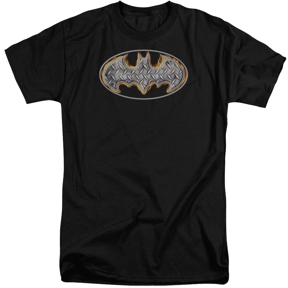 Batman Steel Fire Shield - Men's Tall Fit T-Shirt Men's Tall Fit T-Shirt Batman