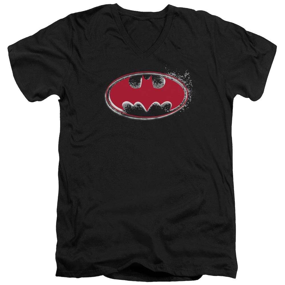Batman Hardcore Noir Bat Logo - Men's V-Neck T-Shirt Men's V-Neck T-Shirt Batman