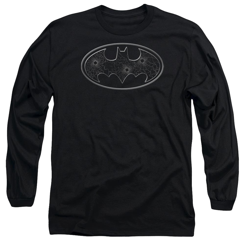 Batman Glass Hole Logo - Men's Long Sleeve T-Shirt Men's Long Sleeve T-Shirt Batman