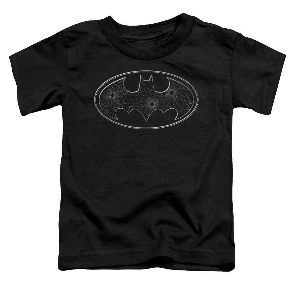 DC Batman Glass Hole Logo - Toddler T-Shirt Toddler T-Shirt Batman