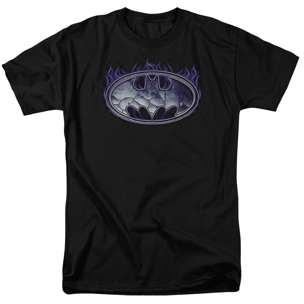 Batman Cracked Shield - Men's Regular Fit T-Shirt Men's Regular Fit T-Shirt Batman