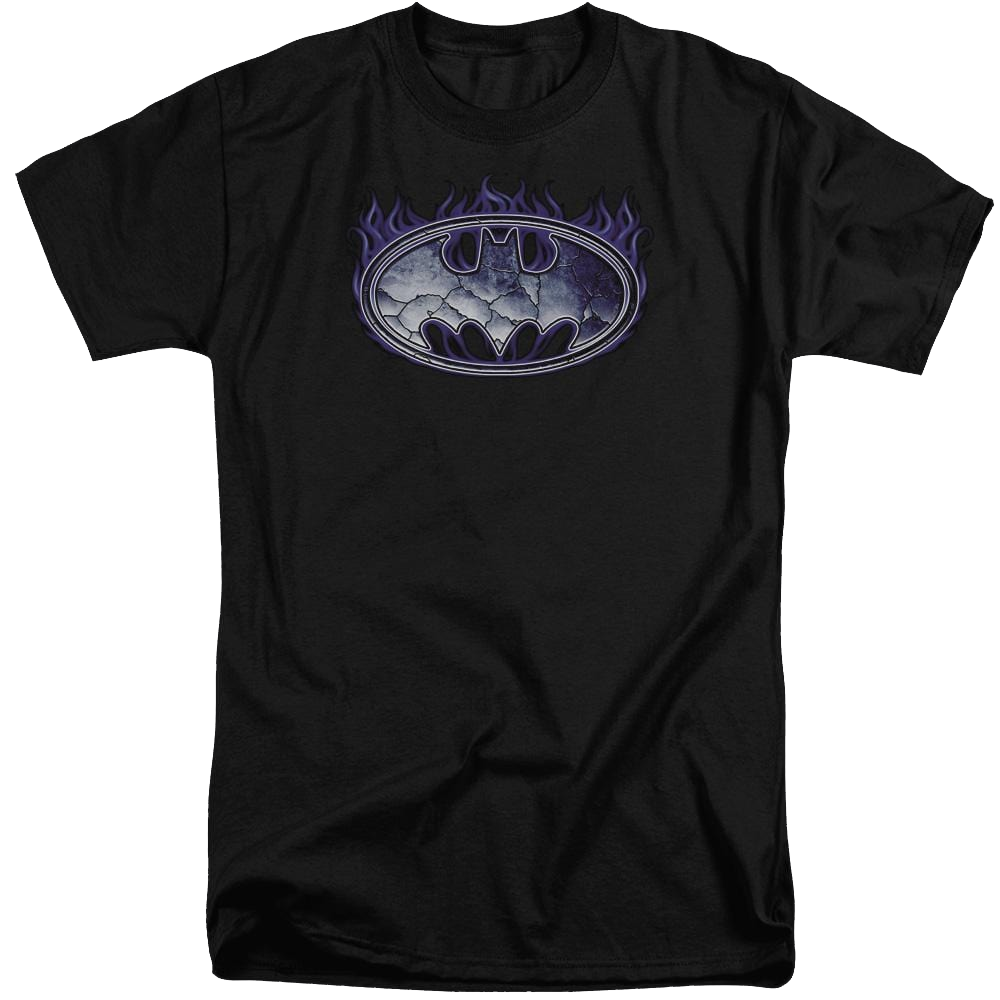 Batman Cracked Shield - Men's Tall Fit T-Shirt Men's Tall Fit T-Shirt Batman