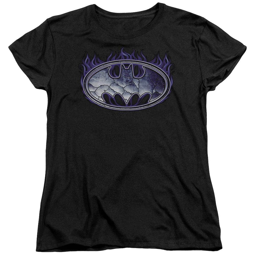 Batman Cracked Shield - Women's T-Shirt Women's T-Shirt Batman