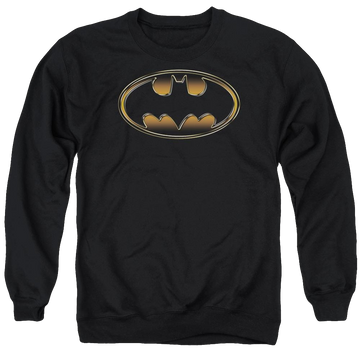 Batman Black & Gold Embossed - Men's Crewneck Sweatshirt Men's Crewneck Sweatshirt Batman
