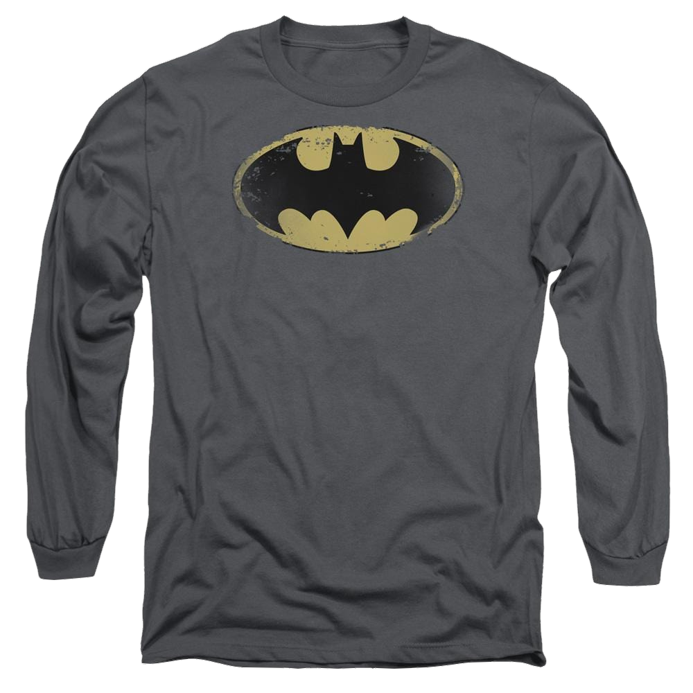 Batman Distressed Shield - Men's Long Sleeve T-Shirt Men's Long Sleeve T-Shirt Batman
