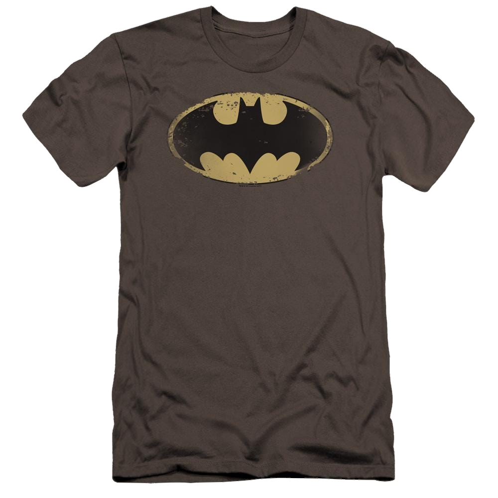 Batman Distressed Shield - Men's Premium Slim Fit T-Shirt Men's Premium Slim Fit T-Shirt Batman
