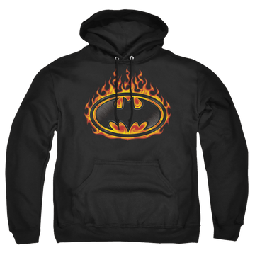 Batman Bat Flames Shield - Pullover Hoodie Pullover Hoodie Batman