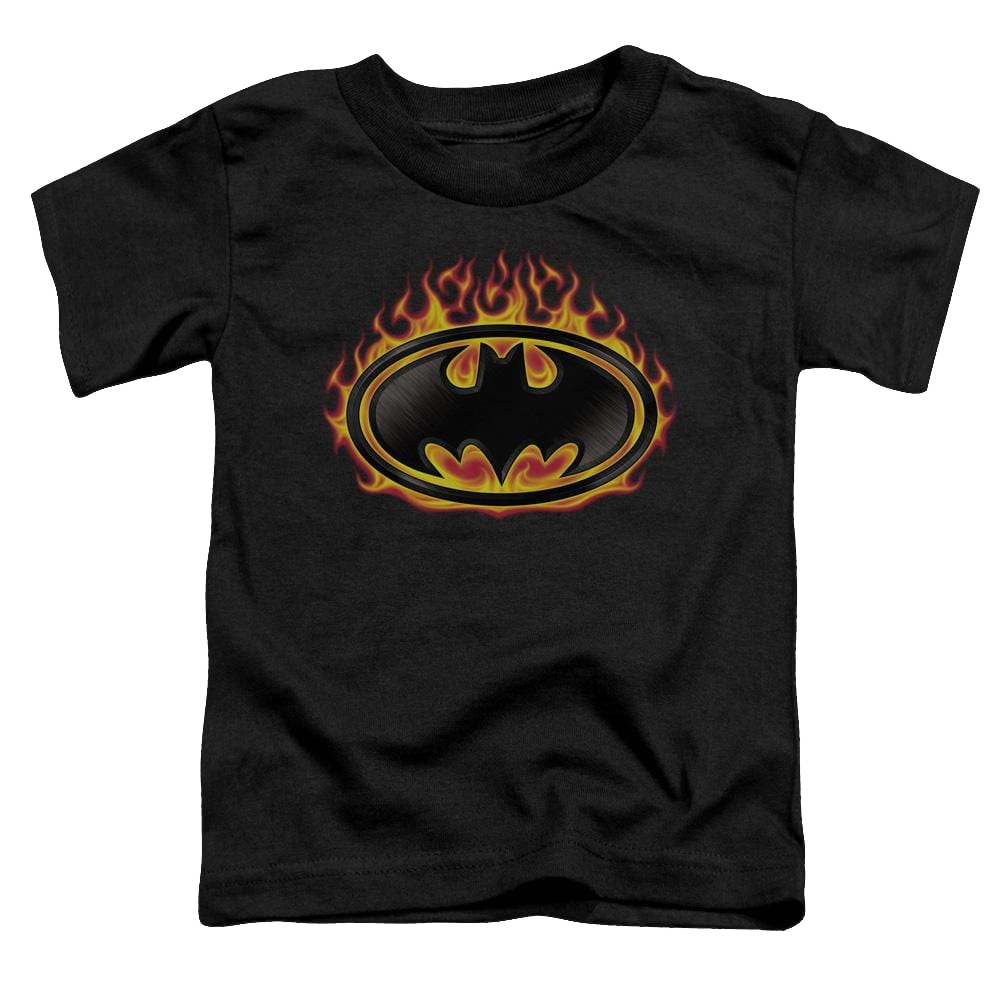 DC Batman Bat Flames Shield - Toddler T-Shirt Toddler T-Shirt Batman