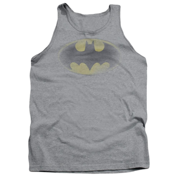 Athletic heather men's tank with Batman Faded Logo graphic