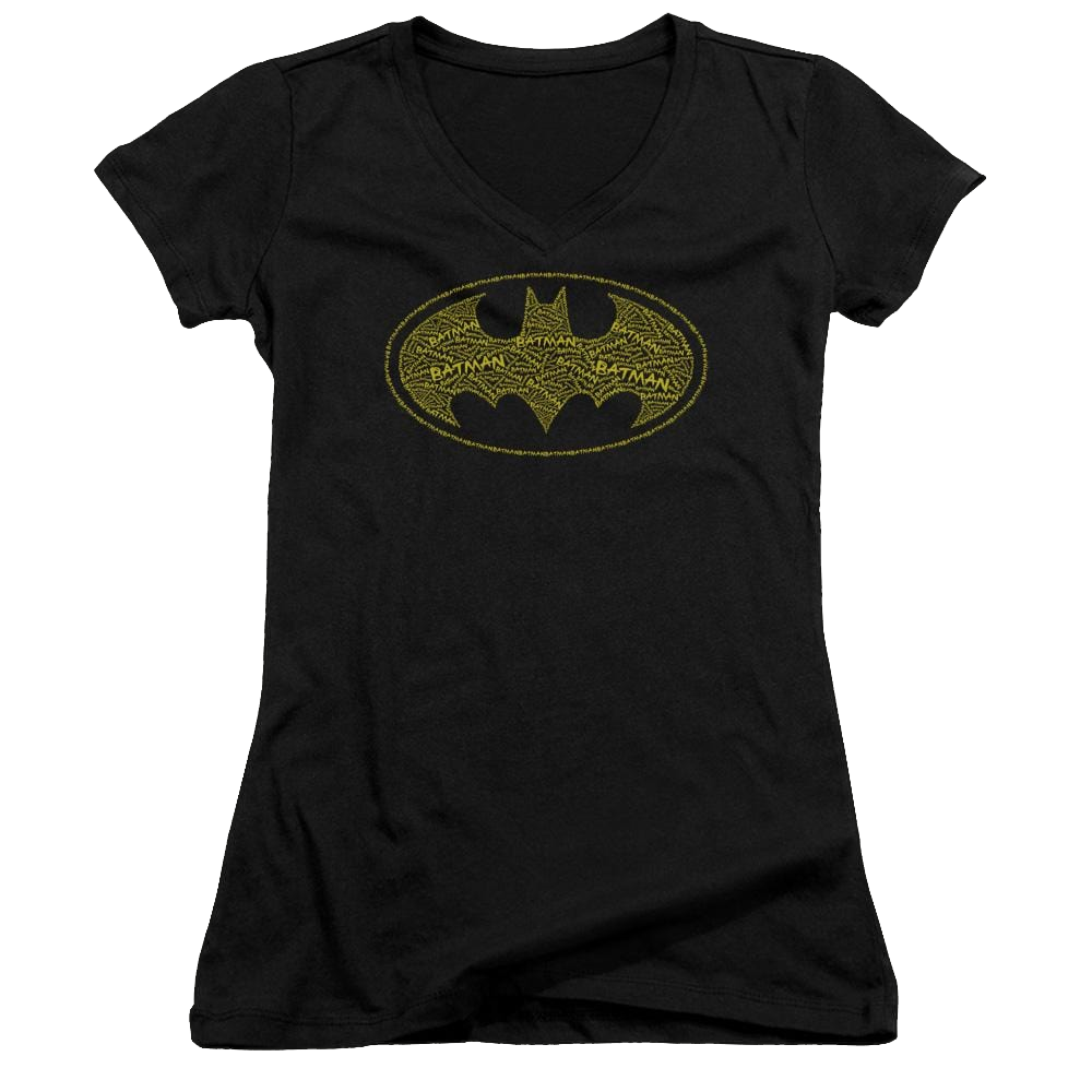 Batman Type Logo - Juniors V-Neck T-Shirt Juniors V-Neck T-Shirt Batman