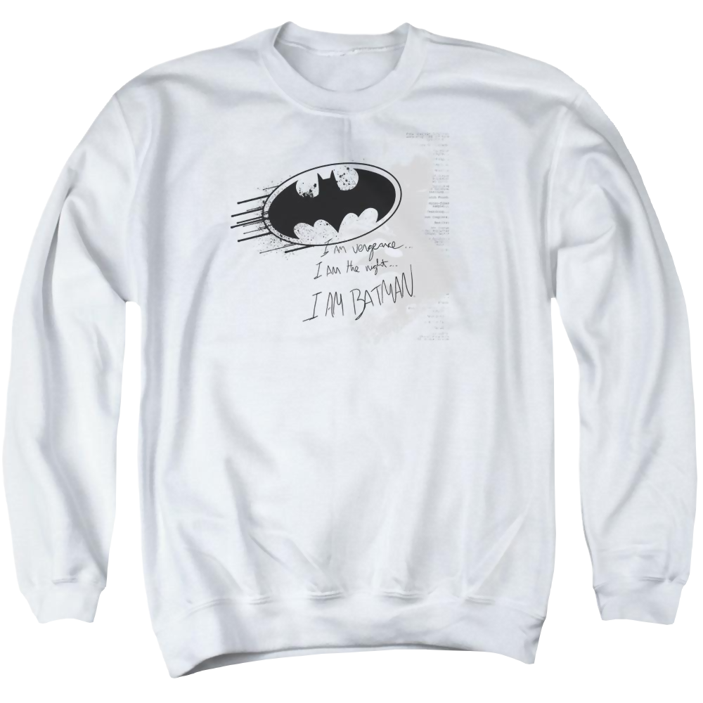 Batman I Am Vengeance - Men's Crewneck Sweatshirt Men's Crewneck Sweatshirt Batman