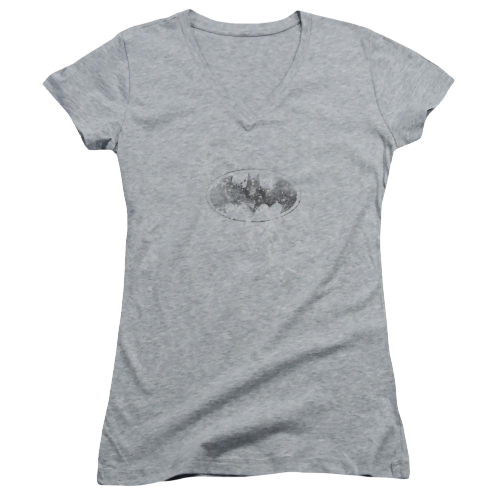 Batman Burned & Splattered - Juniors V-Neck T-Shirt Juniors V-Neck T-Shirt Batman