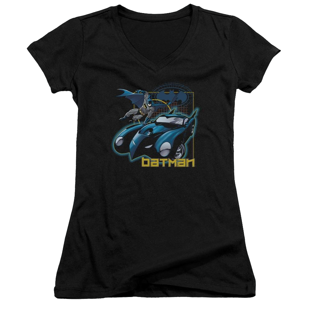 Batman Nice Wheels - Juniors V-Neck T-Shirt Juniors V-Neck T-Shirt Batman