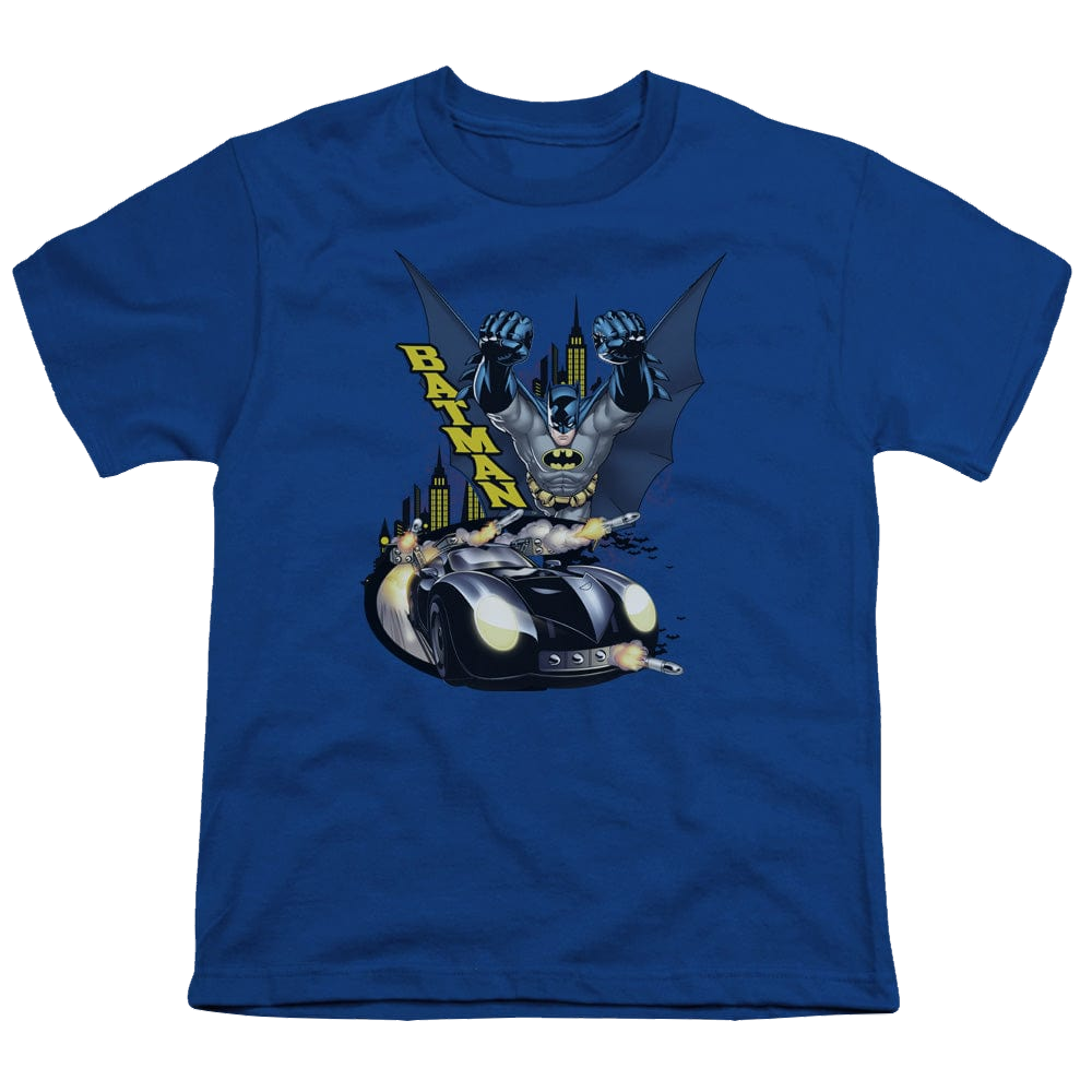 DC Batman By Air & By Land - Youth T-Shirt Youth T-Shirt (Ages 8-12) Batman