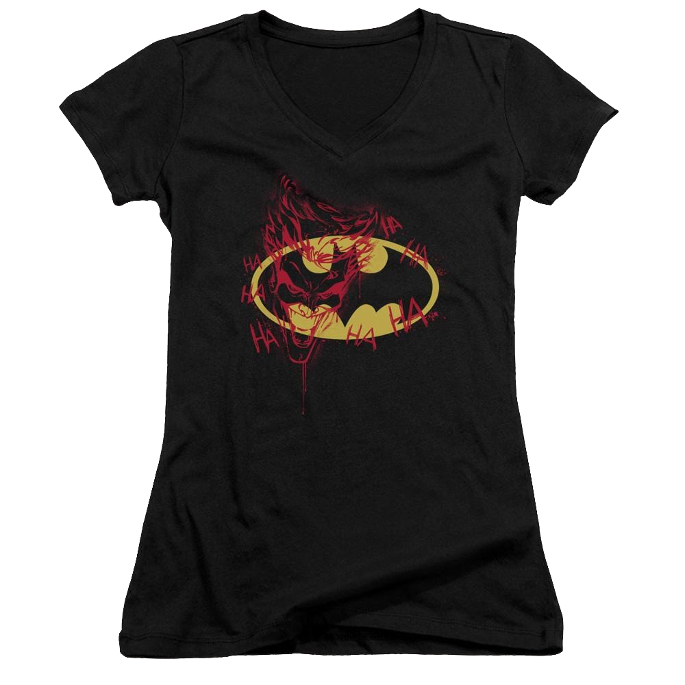 Batman Joker Graffiti - Juniors V-Neck T-Shirt Juniors V-Neck T-Shirt Batman