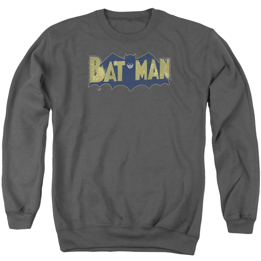 Batman Vintage Logo Splatter - Men's Crewneck Sweatshirt Men's Crewneck Sweatshirt Batman