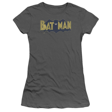 Batman Vintage Logo Splatter - Juniors T-Shirt Juniors T-Shirt Batman