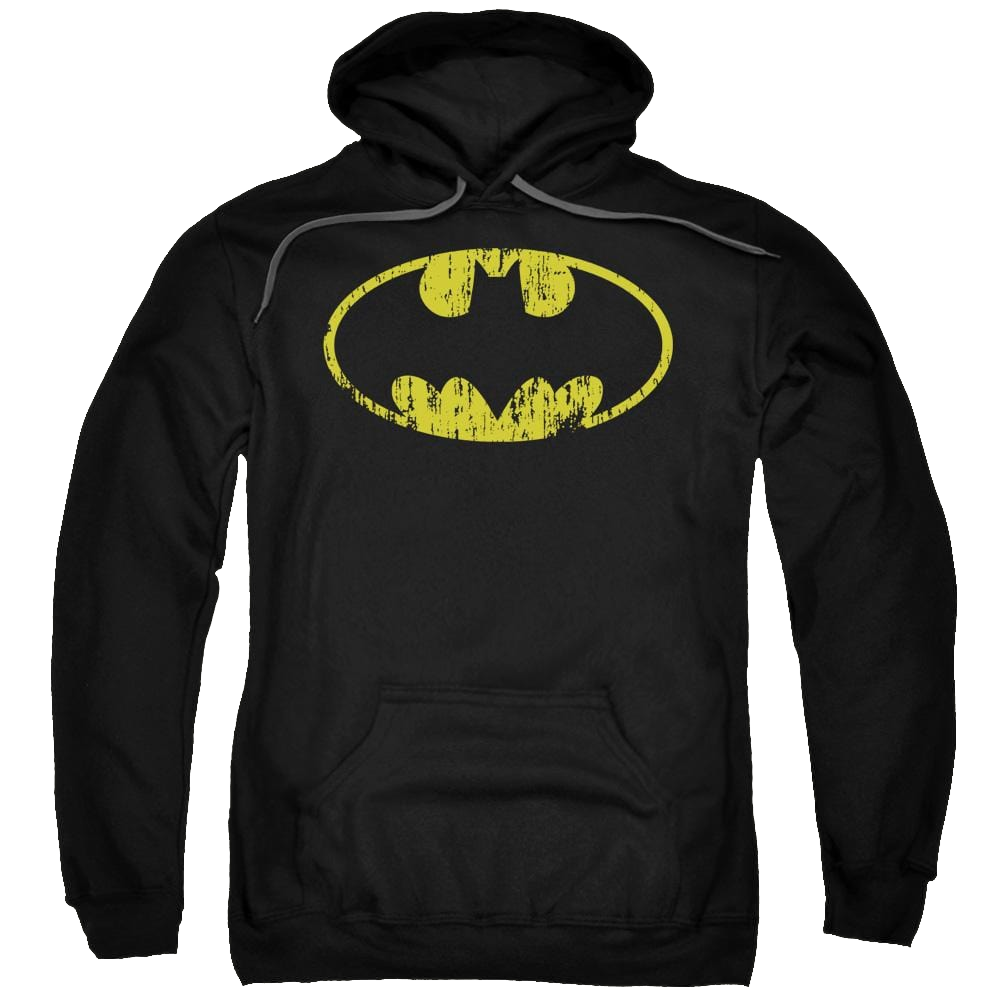 Batman Classic Logo Distressed - Pullover Hoodie Pullover Hoodie Batman