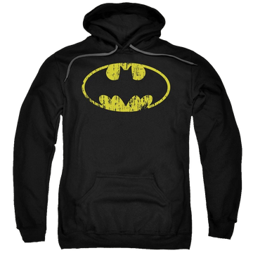 Batman Classic Logo Distressed - Pullover Hoodie Pullover Hoodie Batman