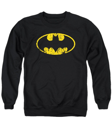 Batman Classic Logo Distressed - Men's Crewneck Sweatshirt Men's Crewneck Sweatshirt Batman