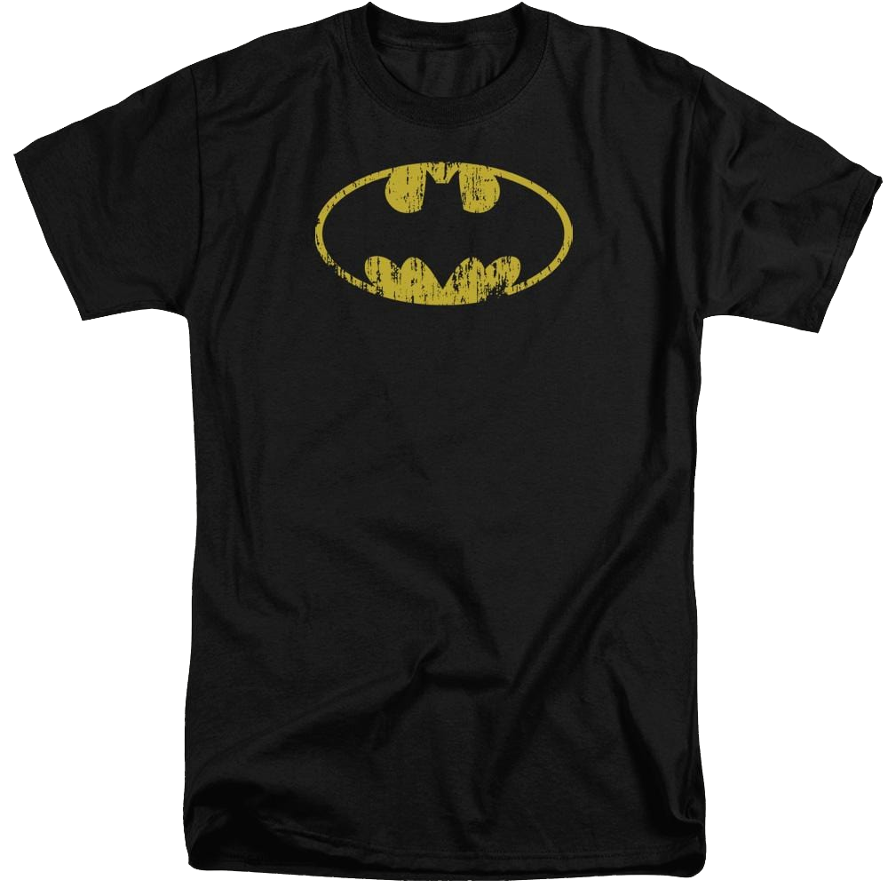 Batman Classic Logo Distressed - Men's Tall Fit T-Shirt Men's Tall Fit T-Shirt Batman
