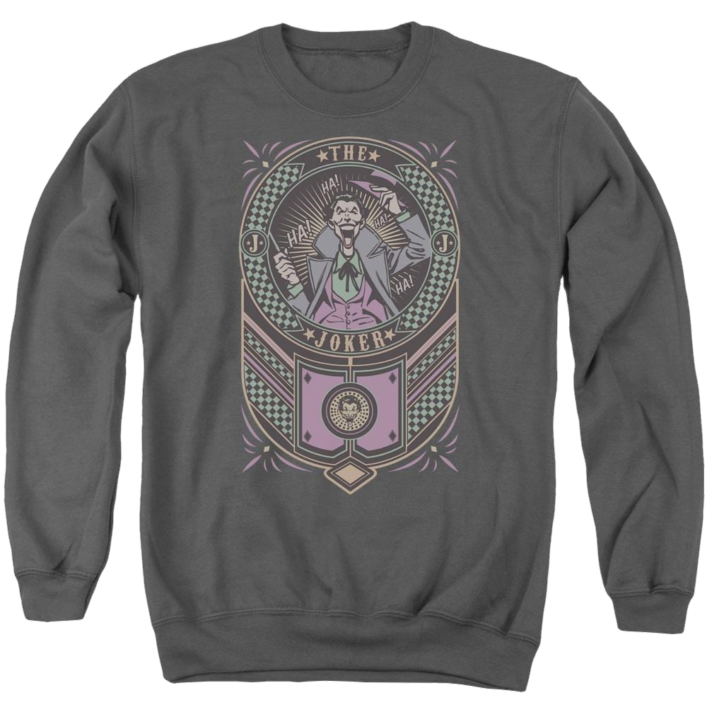 Batman Joker Checkered Sign - Men's Crewneck Sweatshirt Men's Crewneck Sweatshirt Joker