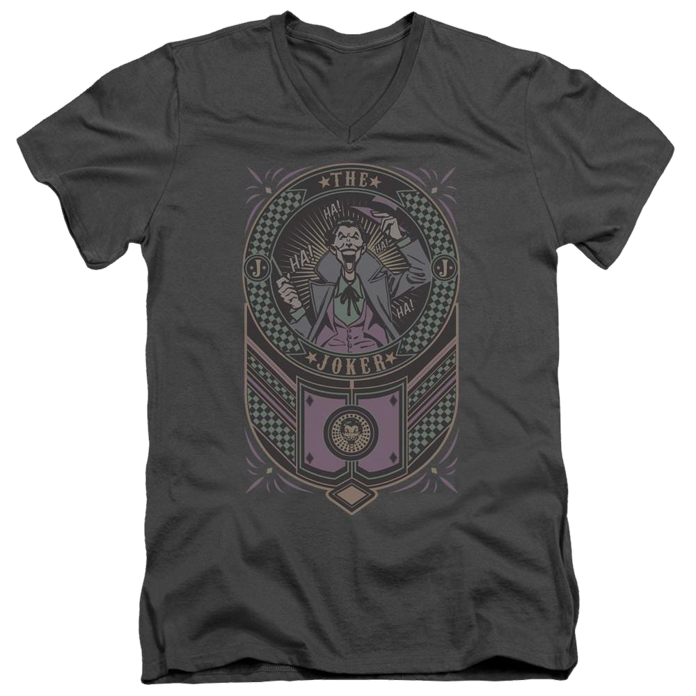 Batman Joker Checkered Sign - Men's V-Neck T-Shirt Men's V-Neck T-Shirt Joker