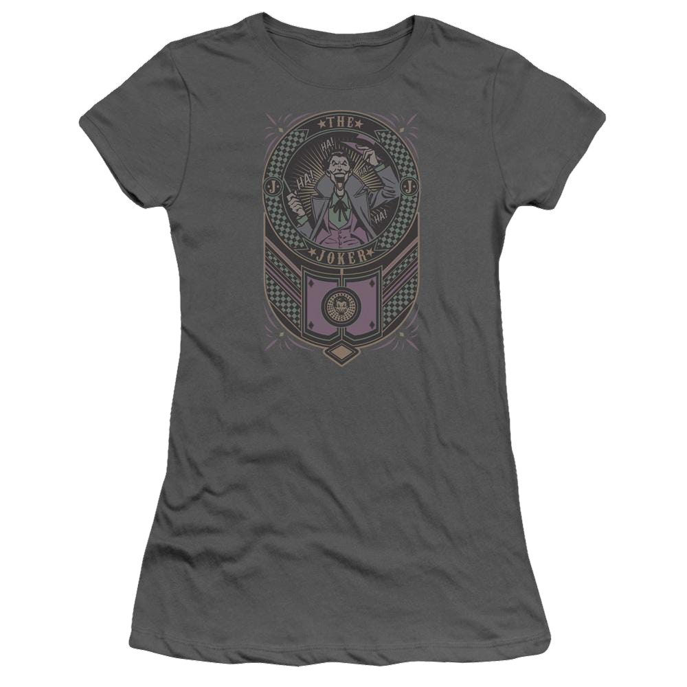 Batman Joker Checkered Sign - Juniors T-Shirt Juniors T-Shirt Joker