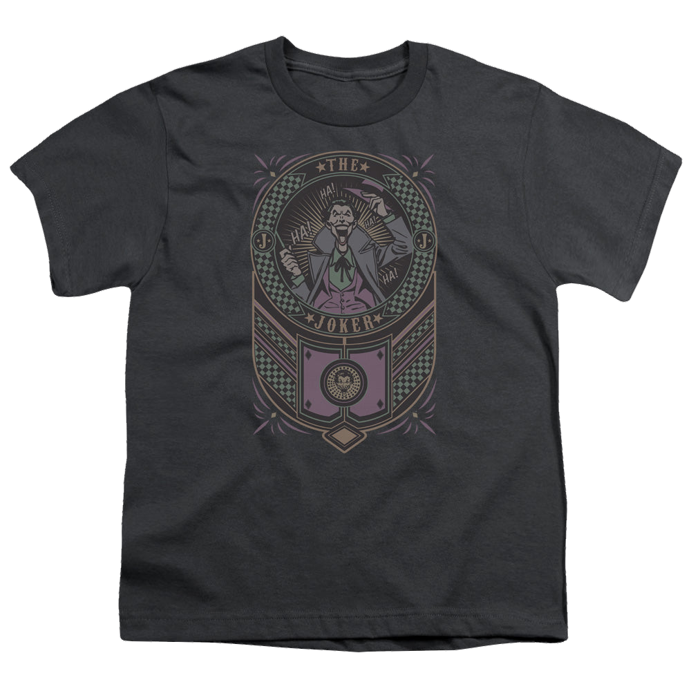 Joker, The Joker Checkered Sign - Youth T-Shirt Youth T-Shirt (Ages 8-12) Joker