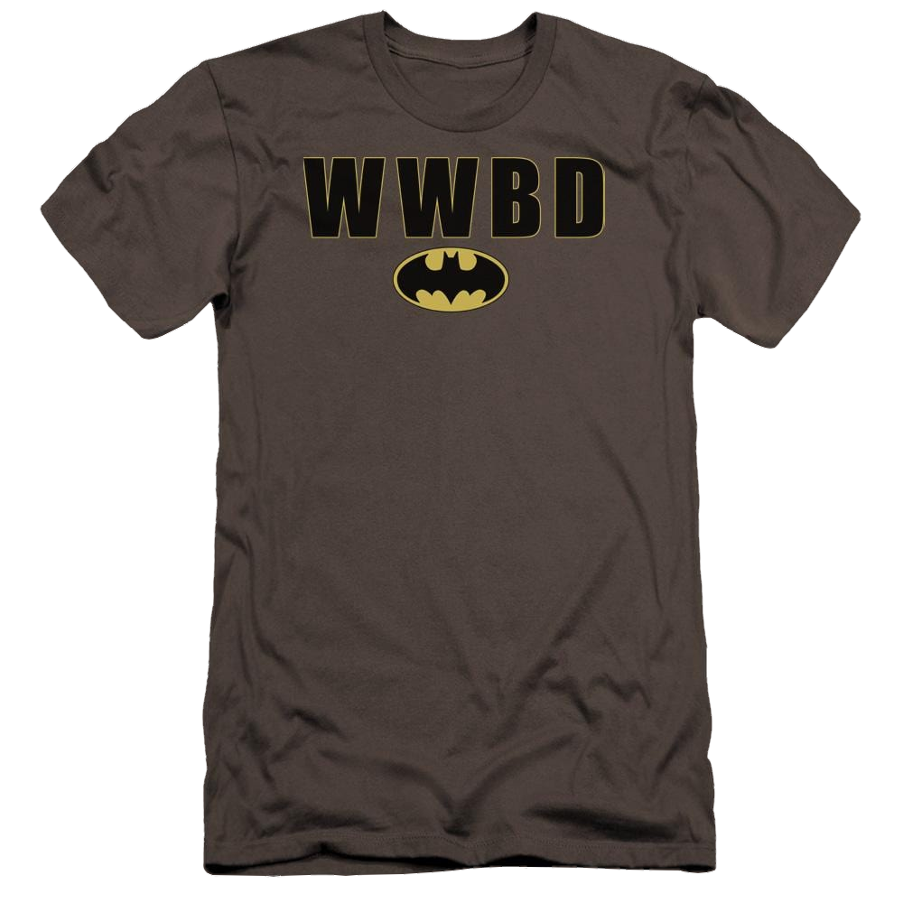 Batman Wwbd Logo - Men's Premium Slim Fit T-Shirt Men's Premium Slim Fit T-Shirt Batman