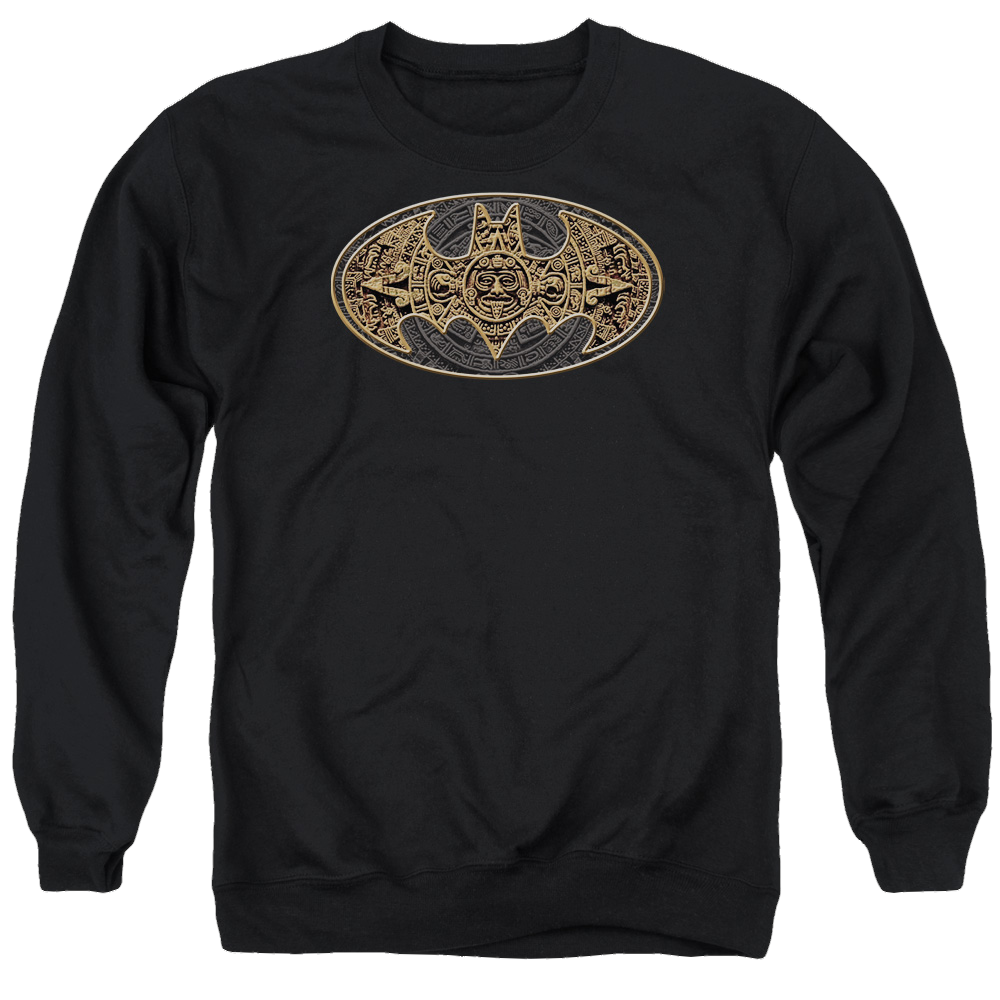 Batman Aztec Bat Logo - Men's Crewneck Sweatshirt Men's Crewneck Sweatshirt Batman