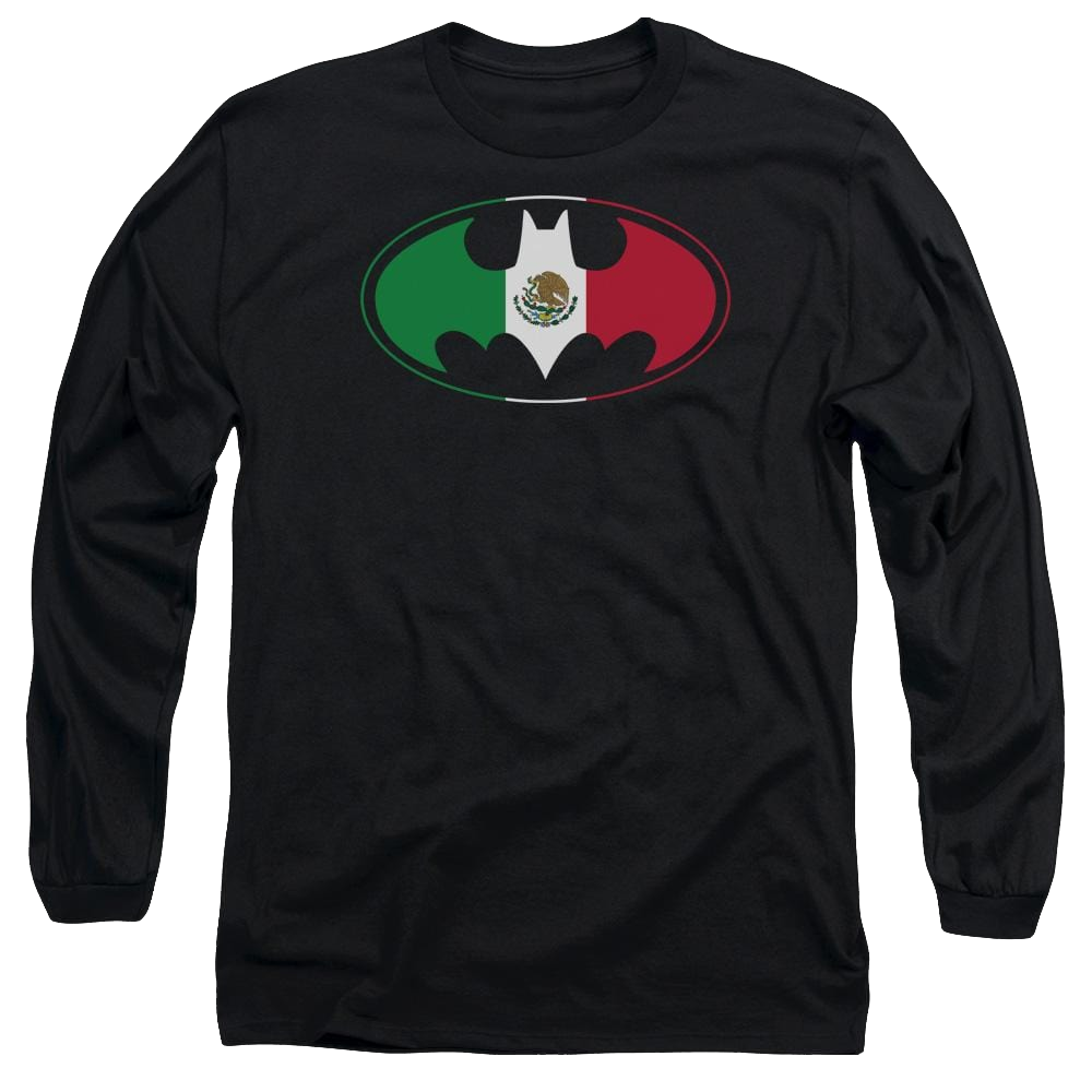Batman Mexican Flag Shield - Men's Long Sleeve T-Shirt Men's Long Sleeve T-Shirt Batman