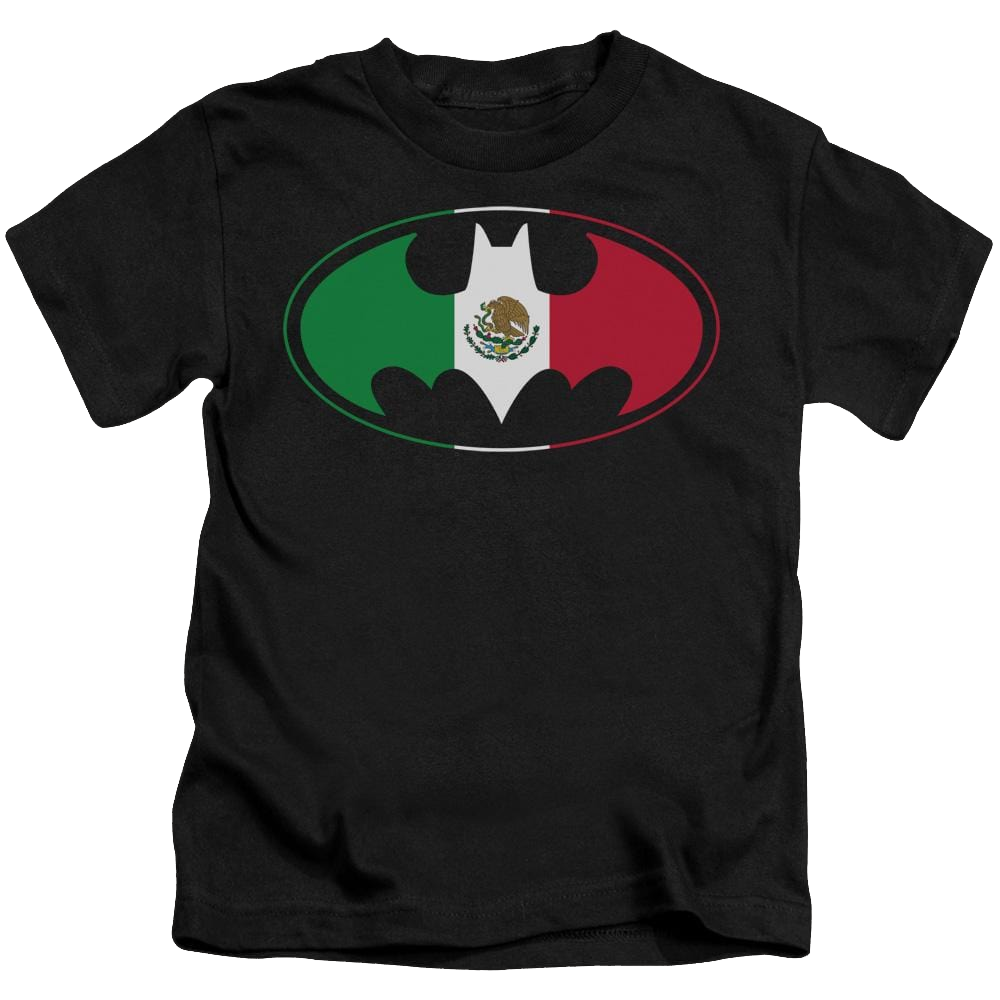 DC Batman Mexican Flag Shield - Kid's T-Shirt Kid's T-Shirt (Ages 4-7) Batman