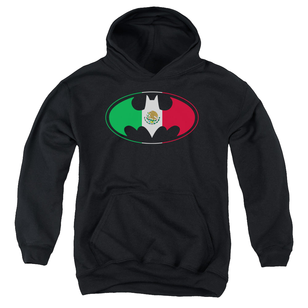 DC Batman Mexican Flag Shield - Youth Hoodie Youth Hoodie (Ages 8-12) Batman