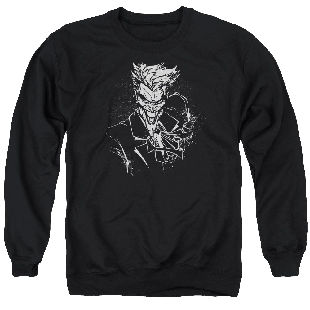 Batman Joker's Splatter Smile - Men's Crewneck Sweatshirt Men's Crewneck Sweatshirt Joker