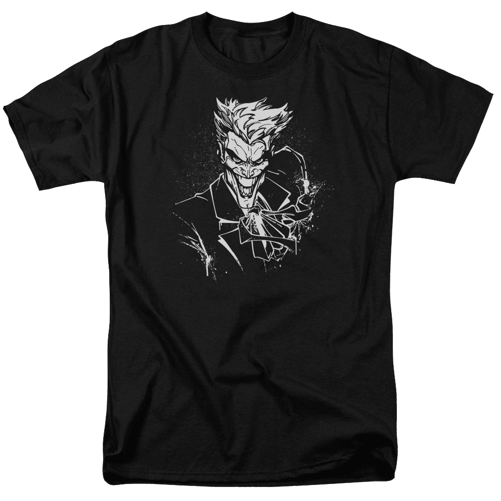 Batman Jokers Splatter Smile - Men's Regular Fit T-Shirt Men's Regular Fit T-Shirt Joker