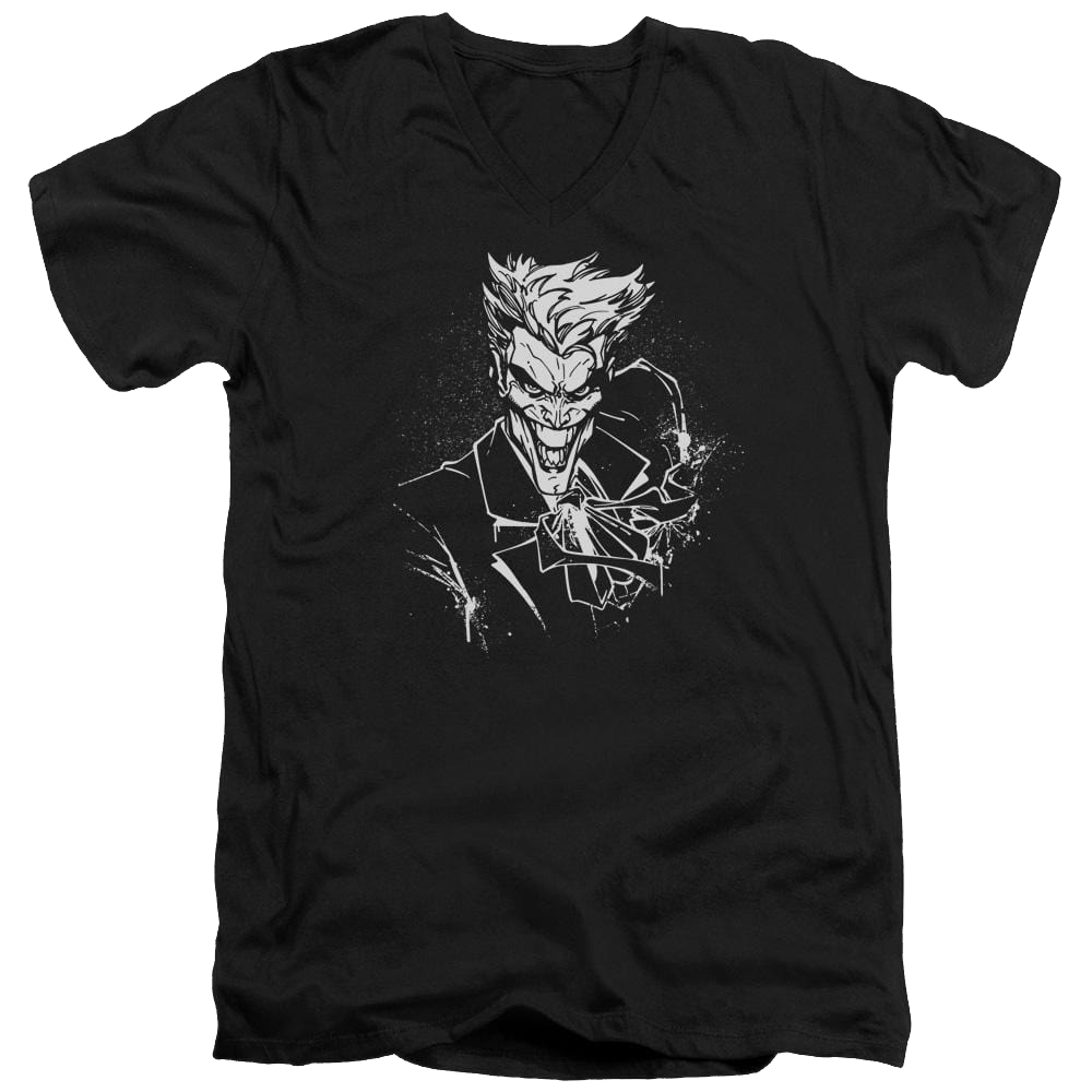 Batman Jokers Splatter Smile - Men's V-Neck T-Shirt Men's V-Neck T-Shirt Joker