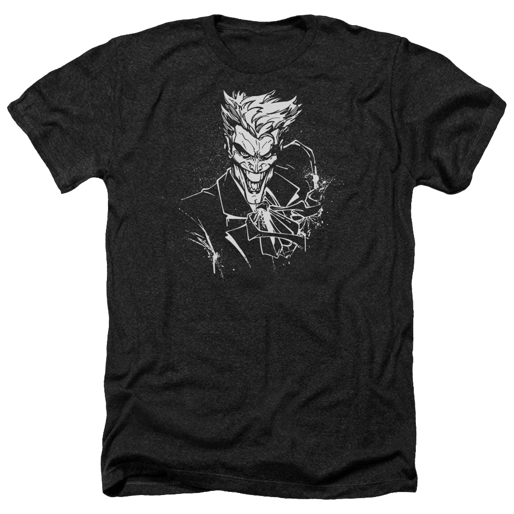 Batman Jokers Splatter Smile - Men's Heather T-Shirt Men's Heather T-Shirt Joker