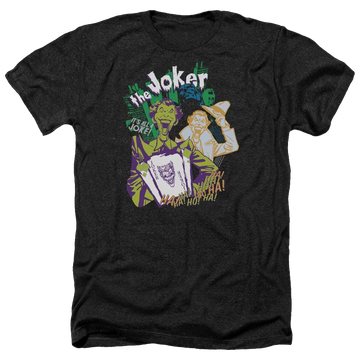 Charcoal men's heather t-shirt with Batman Its All A Joke graphic