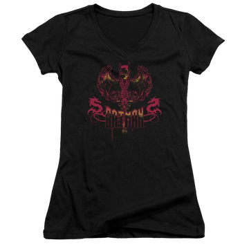 Batman Heart Of Fire - Juniors V-Neck T-Shirt Juniors V-Neck T-Shirt Batman