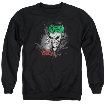 Batman Joker Sprays The City - Men's Crewneck Sweatshirt Men's Crewneck Sweatshirt Joker