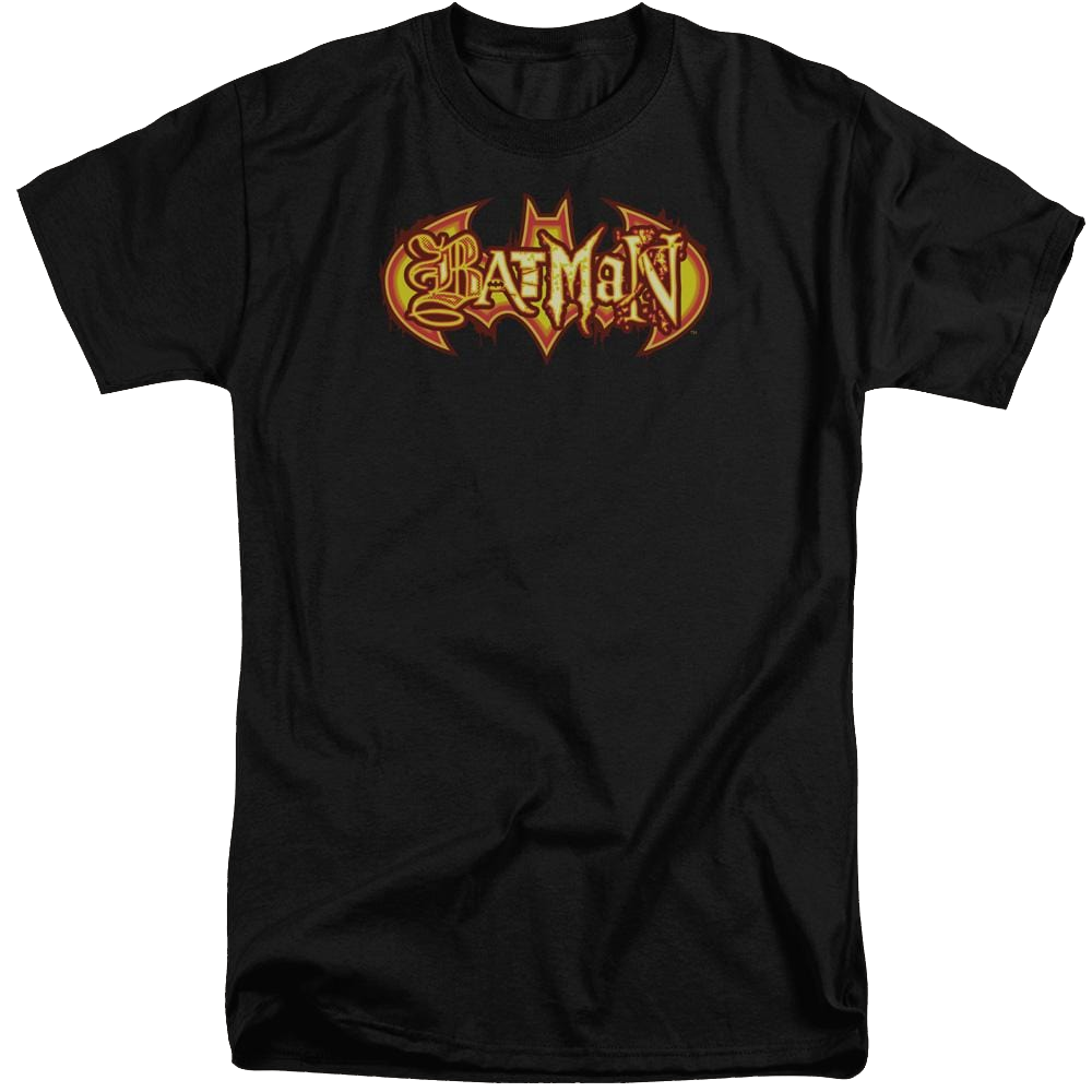 Batman Fiery Shield - Men's Tall Fit T-Shirt Men's Tall Fit T-Shirt Batman