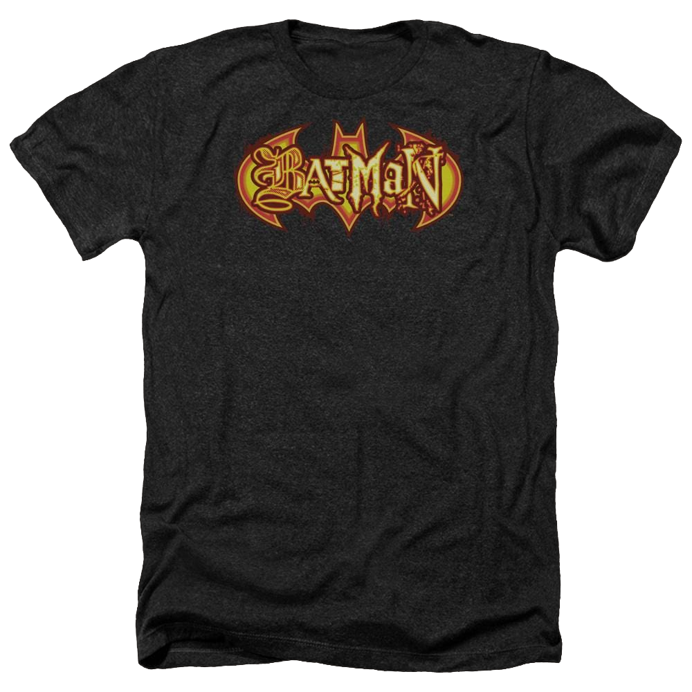 Batman Fiery Shield - Men's Heather T-Shirt Men's Heather T-Shirt Batman